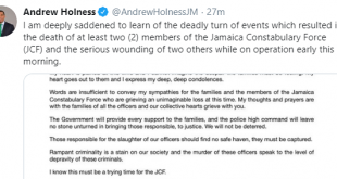 Andrew Holness Tweet